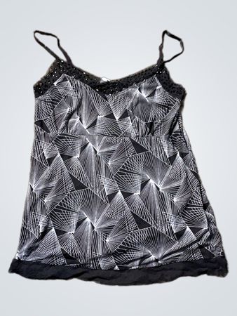 LINDEX Schwarzes Weißes Geometrisches Druck-Camisole-Top