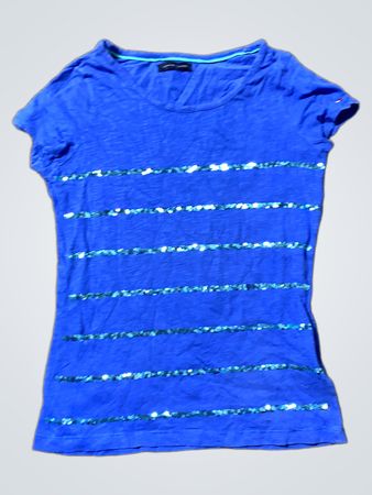 Tommy Hilfiger Blau Pailletten T-Shirt