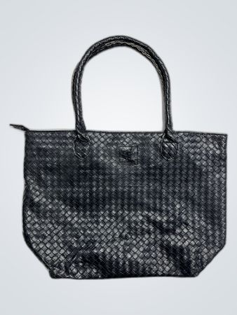 Sac fourre-tout en cuir noir Fendi