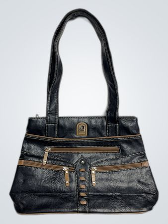 Black Leather Tote Bag