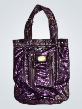 River Island Purple Leather Tote Bag