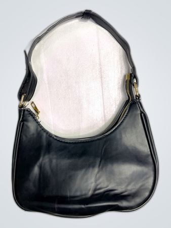 Black Leather Shoulder Bag