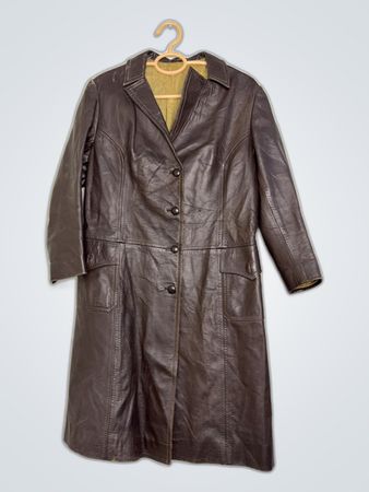 Vintage Leather Trench Coat