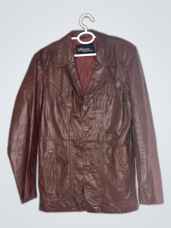 Giacca in pelle bordeaux di Wilson's Leather