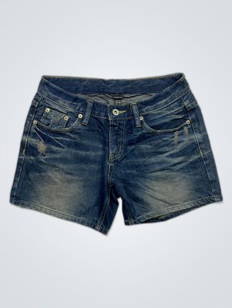 Mini Brand Denim Shorts