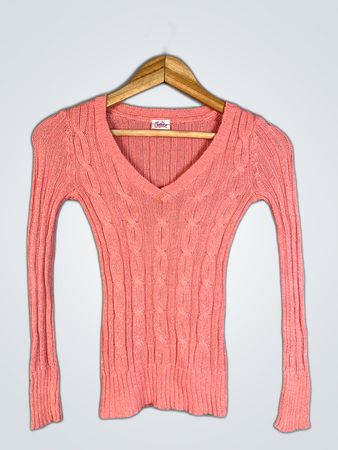 Justice V-Neck Knit Sweater