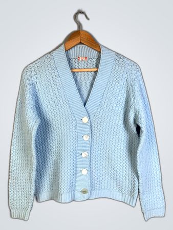Cardigan Tricot Bleu Clair