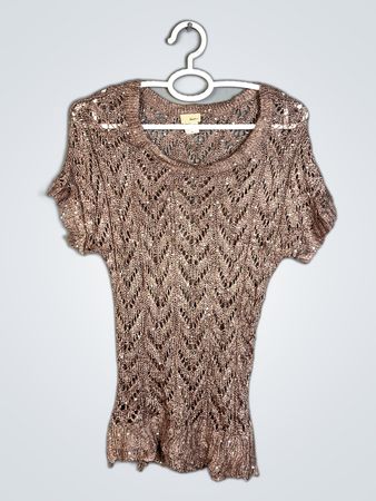 Brown Crochet Top