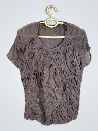 Gray Short-Sleeve Top