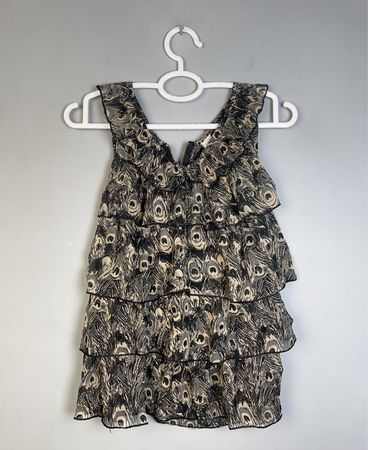 JILA Printed Ruffle Blouse