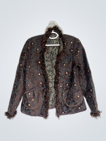 Embroidered Fringe Jacket