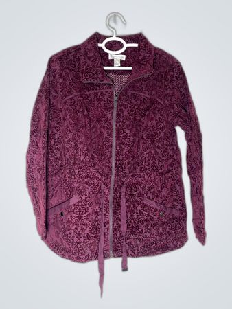 Christopher & Banks Purple Quilted Jacket