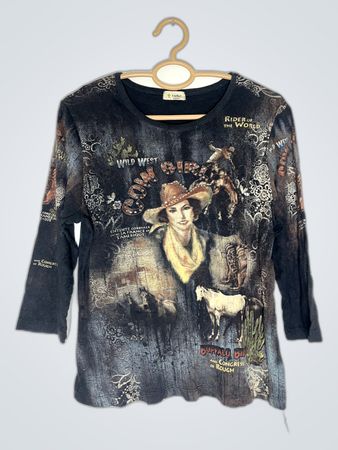 Cactus Printed Long-Sleeve T-Shirt