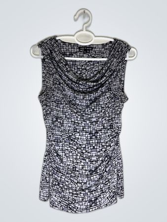 Cable & Gauge Printed Draped Blouse