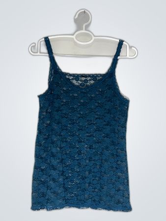 Unbranded Teal Lace Camisole Top