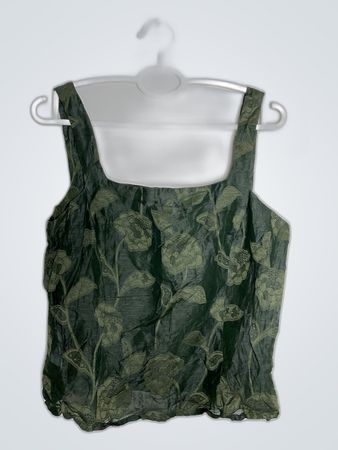 Mani Green Floral Print Tank Top