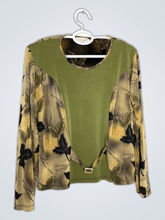 Herquiran Printed Leaf Blouse