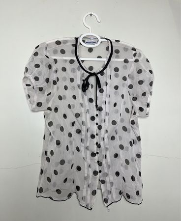 Best Girl Polka Dot Sheer Blouse