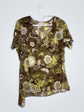 MachinChose Floral Short Sleeve Shirt