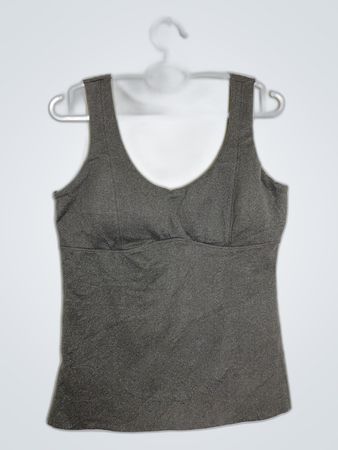 Unbranded Gray Sleeveless V-Neck Tank Top