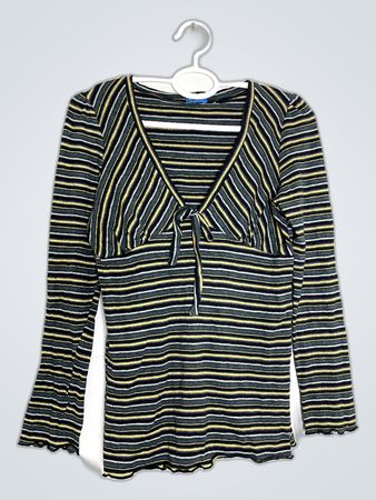 D&G Striped Knit Long-Sleeve Blouse