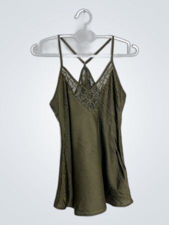 Etam Green Lace Trimmed Camisole