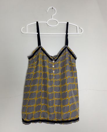 Gray and Yellow Elephant Print Camisole