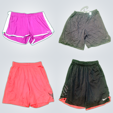 Nike Shorts Bundle - 10-Pack Nylon Athletic Shorts Collection
