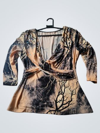 Damen Bluse mit Baumdruck