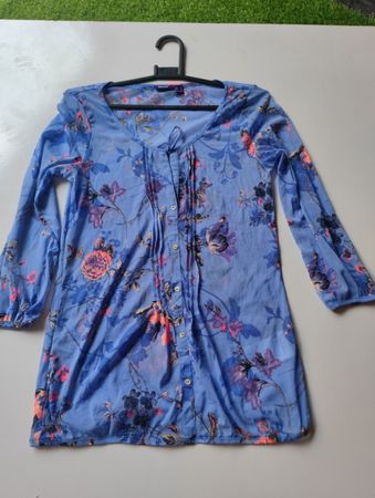 MGXX Floral Print Langarm-Tunika-Top