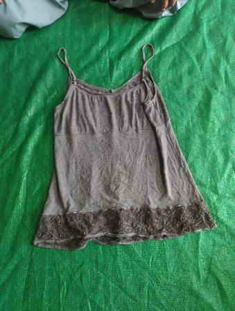 Tandem Grey Lace Trim Camisole