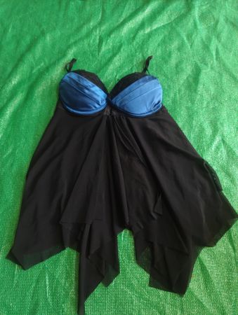 FEELING Black and Blue Babydoll Lingerie