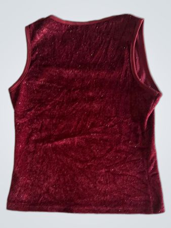 Maroon Sparkle Tank Top