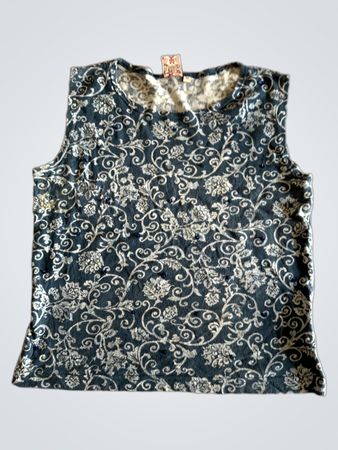 Indiska Damen Blau Blumendruck Oberteil