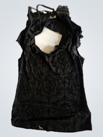 BANNED ALTERNATIVE Black Velvet Burnout Kleid