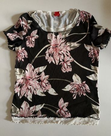 S.Oliver Floral Print Sheer Top