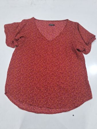 Women's Red Floral Blouse
