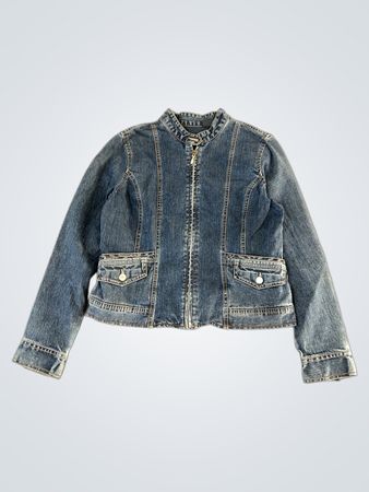 Blue Denim Jacket with Pockets