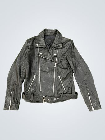 LFM Les produits de luxe Leather Biker Jacket