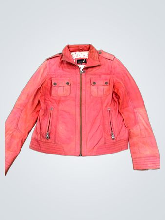 JILANI COLLECTION Pink Leather Jacket