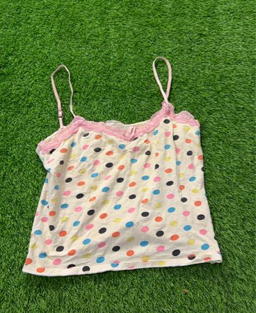 Débardeur à bretelles spaghetti pour femmes avec des pois