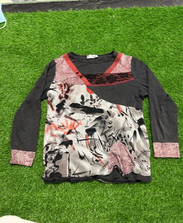 Squise se Printed Long-Sleeve Blouse