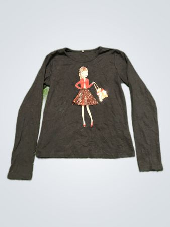 Marks & Spencer Graphic Print Long Sleeve T-Shirt