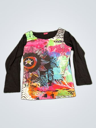 Cote & Du Monde Long Sleeve Top with Floral Pattern