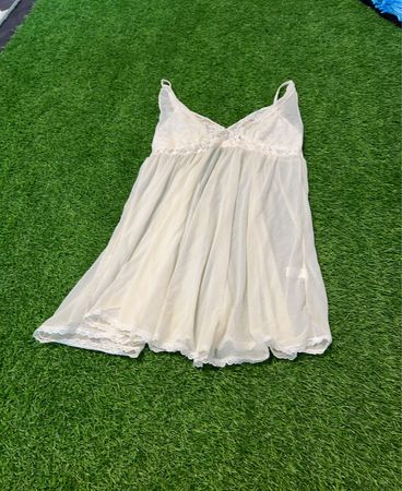 Vestido Slip de Renda Branca