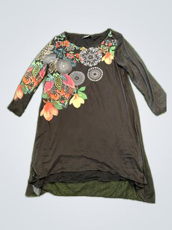 Desigual Printed Long Sleeve Maxi Dress