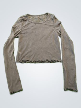 Gray Long Sleeve Top