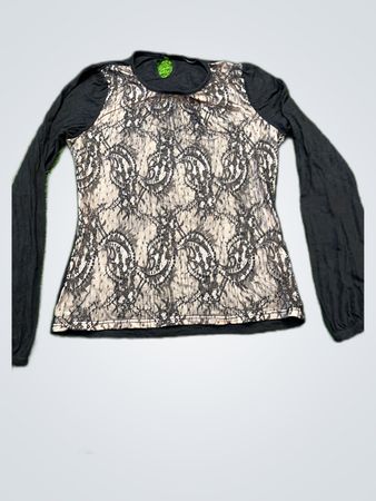 Morgan Black Lace Long Sleeve Blouse