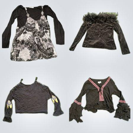 Y2K Tops Gothic Vibes