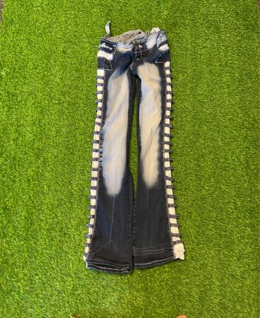 Distressed Blue Jeans